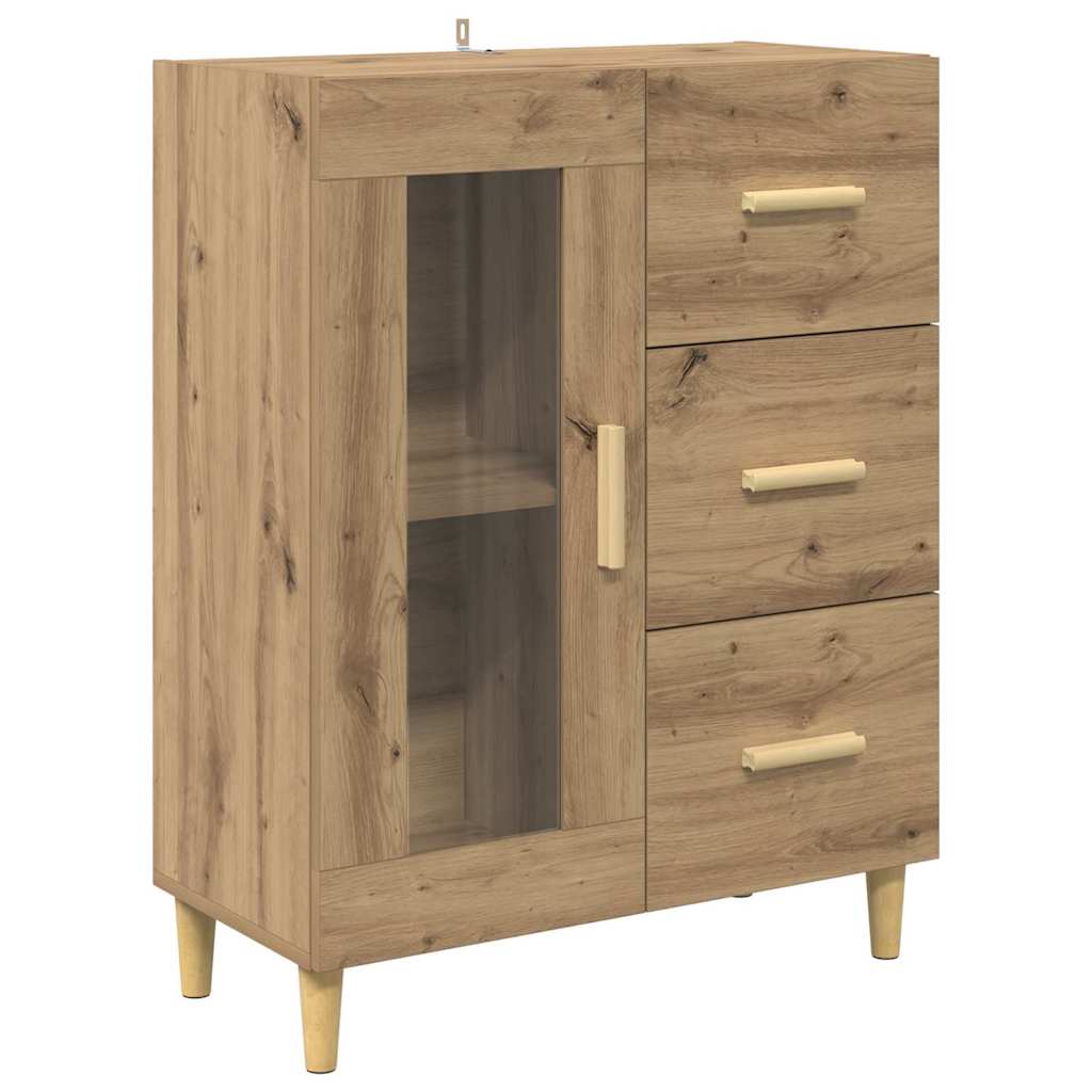 Credenza con cassetto Rovere artigianale 69,5 x 34 x 180 cm