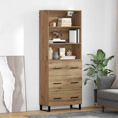 Credenza con cassetto Rovere artigianale 69,5 x 34 x 180 cm