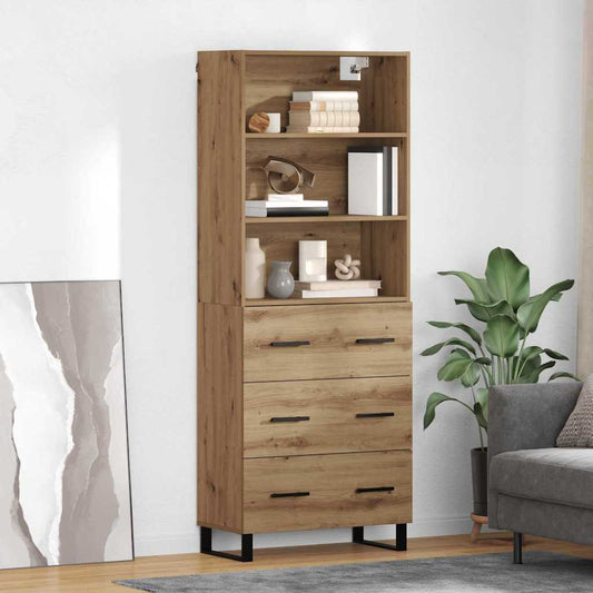 Credenza con cassetto Rovere artigianale 69,5 x 34 x 180 cm