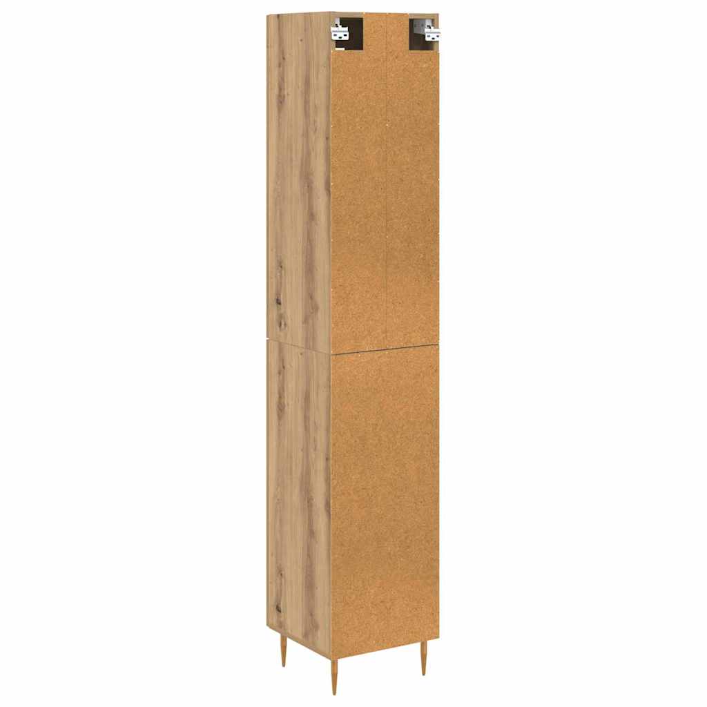 Credenza 2 pcs Rovere artigianale Vetro