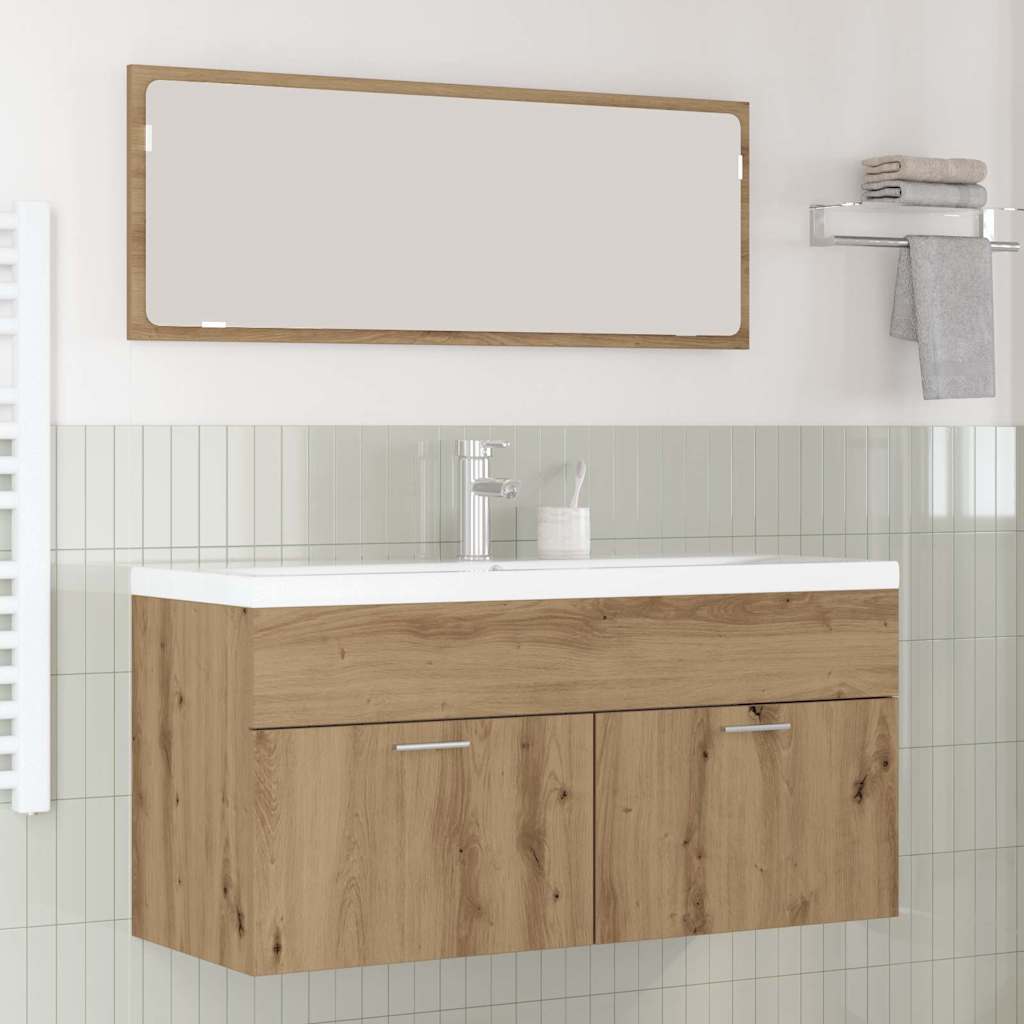 Mobile da Bagno con porta Rovere artigianale 100 x 38,5 x 46 cm
