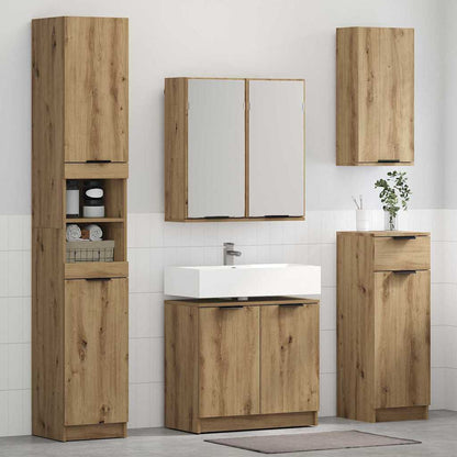Set di Armadi da Bagno 2 pz Rovere artigianale | homemem39