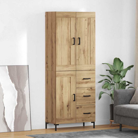 Credenza con cassetto Rovere artigianale 69,5 x 34 x 180 cm