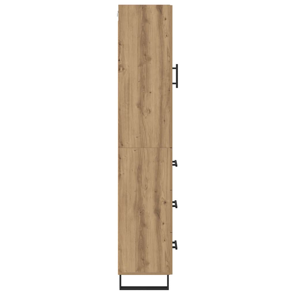 Credenza con cassetto Rovere artigianale 34,5 x 34 x 180 cm