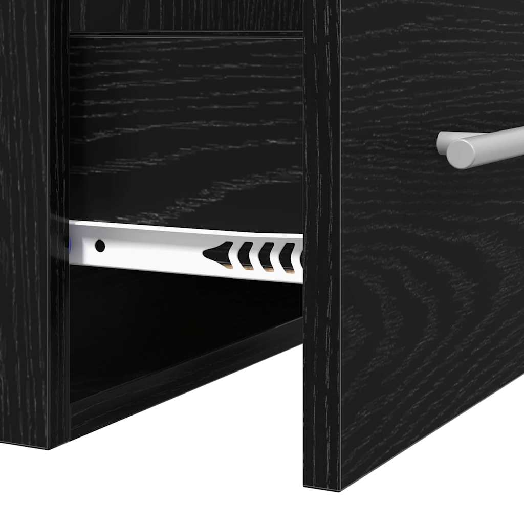 Armadio per Lavabo da Bagno con cassetto Nero 42 x 39 x 52 cm | homemem39
