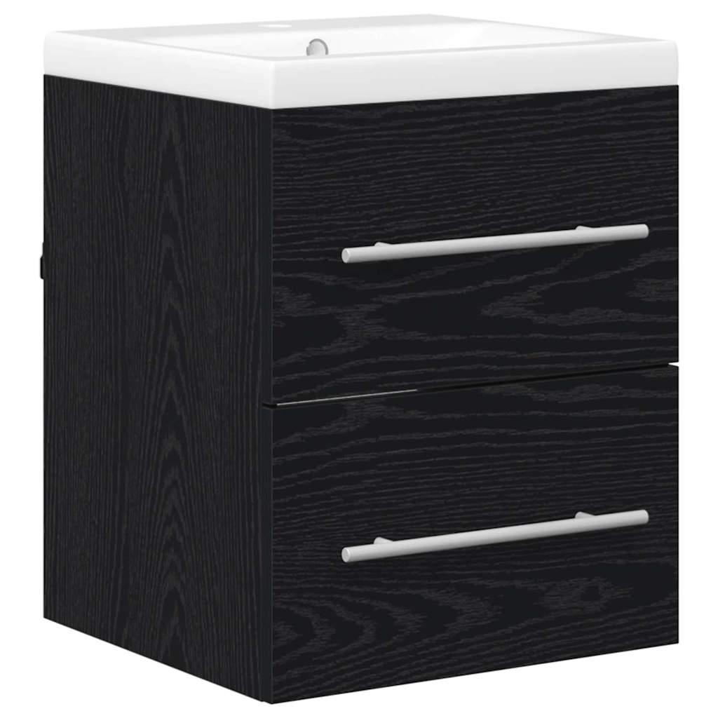 Armadio per Lavabo da Bagno con cassetto Nero 42 x 39 x 52 cm | homemem39