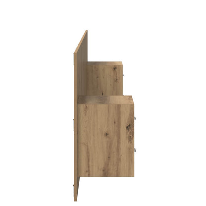 Testata con Comodino 3 pcs Rovere artigianale Legno multistrato