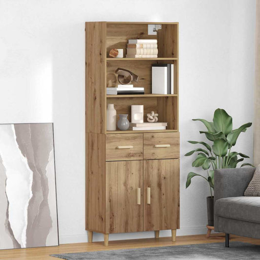 Credenza con cassetto Rovere artigianale 69,5 x 32,5 x 180 cm