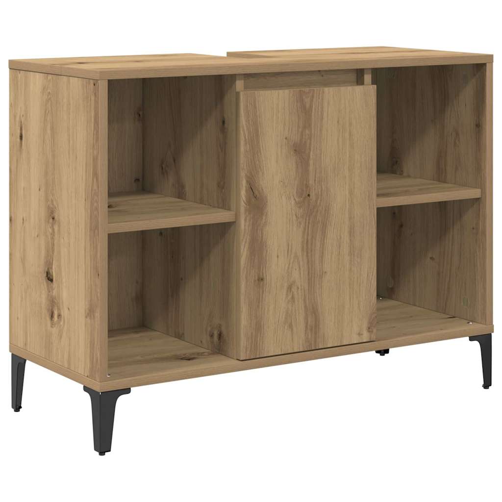 Set di mobili per il bagno con porta 3 pcs Rovere artigianale