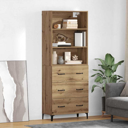 Credenza con cassetto Rovere artigianale 69,5 x 34 x 180 cm
