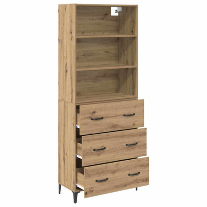 Credenza con cassetto Rovere artigianale 69,5 x 34 x 180 cm