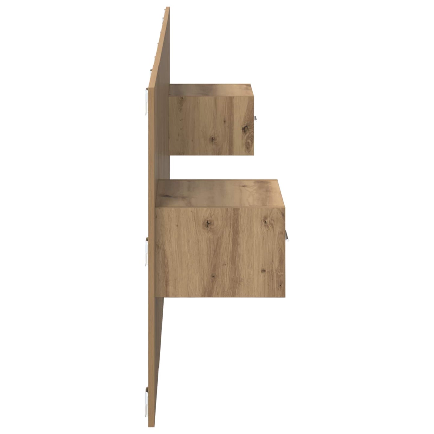 Testata con Comodino 3 pcs Rovere artigianale Legno multistrato