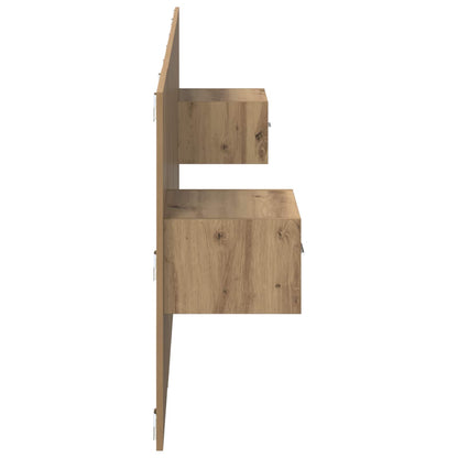 Testata con Comodino 3 pcs Rovere artigianale Legno multistrato