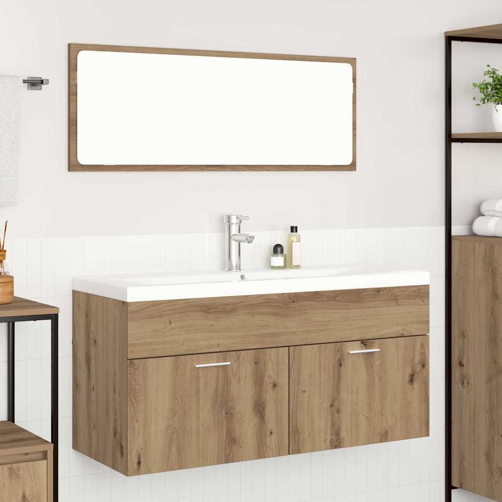 Mobile da Bagno con porta Rovere artigianale 100 x 38,5 x 46 cm