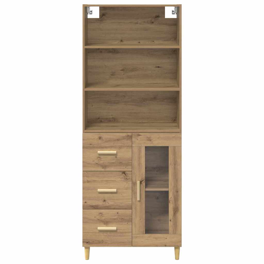 Credenza con cassetto Rovere artigianale 69,5 x 32,5 x 180 cm