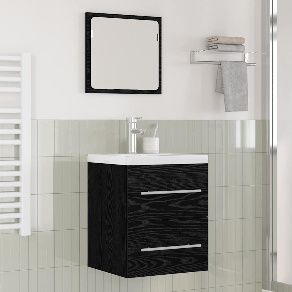 Armadio per Lavabo da Bagno Rovere Nero 41 x 38,5 x 48 cm | homemem39