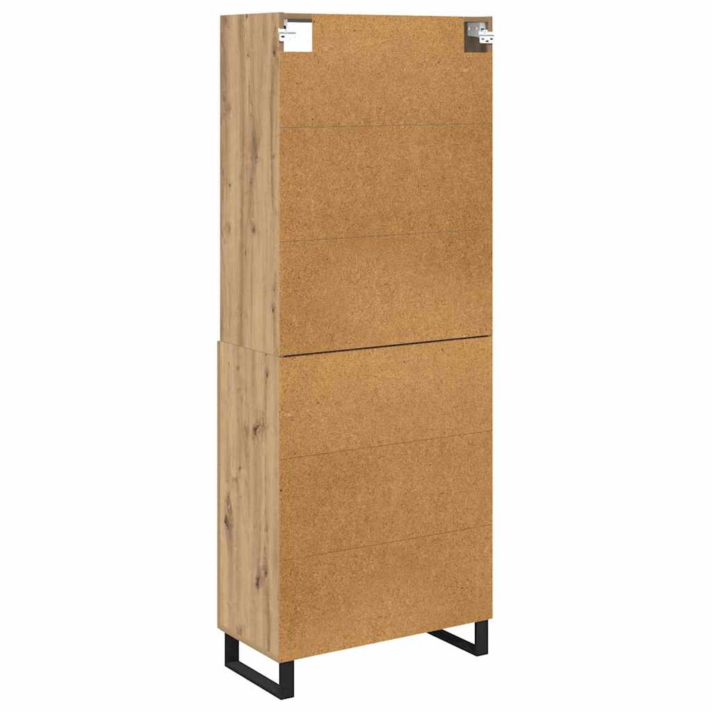 Credenza 2 pz Rovere artigianale 69,5 x 34 x 180 cm