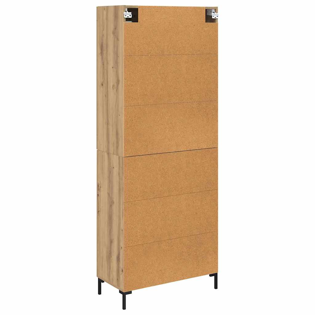 Credenza 2 pz Rovere artigianale 69,5 x 34 x 180 cm
