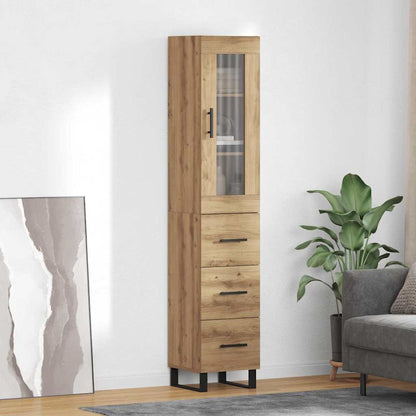 Credenza con cassetto Rovere artigianale 69,5 x 34 x 180 cm