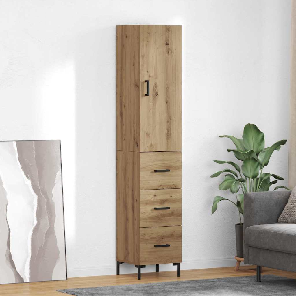 Credenza con cassetto Rovere artigianale 69,5 x 34 x 180 cm