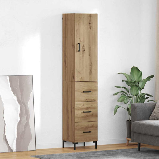 Credenza con cassetto Rovere artigianale 69,5 x 34 x 180 cm
