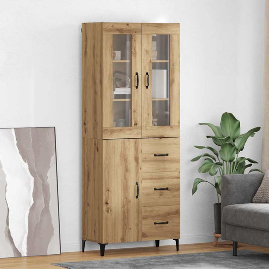 Credenza con cassetto Rovere artigianale 69,5 x 34 x 180 cm