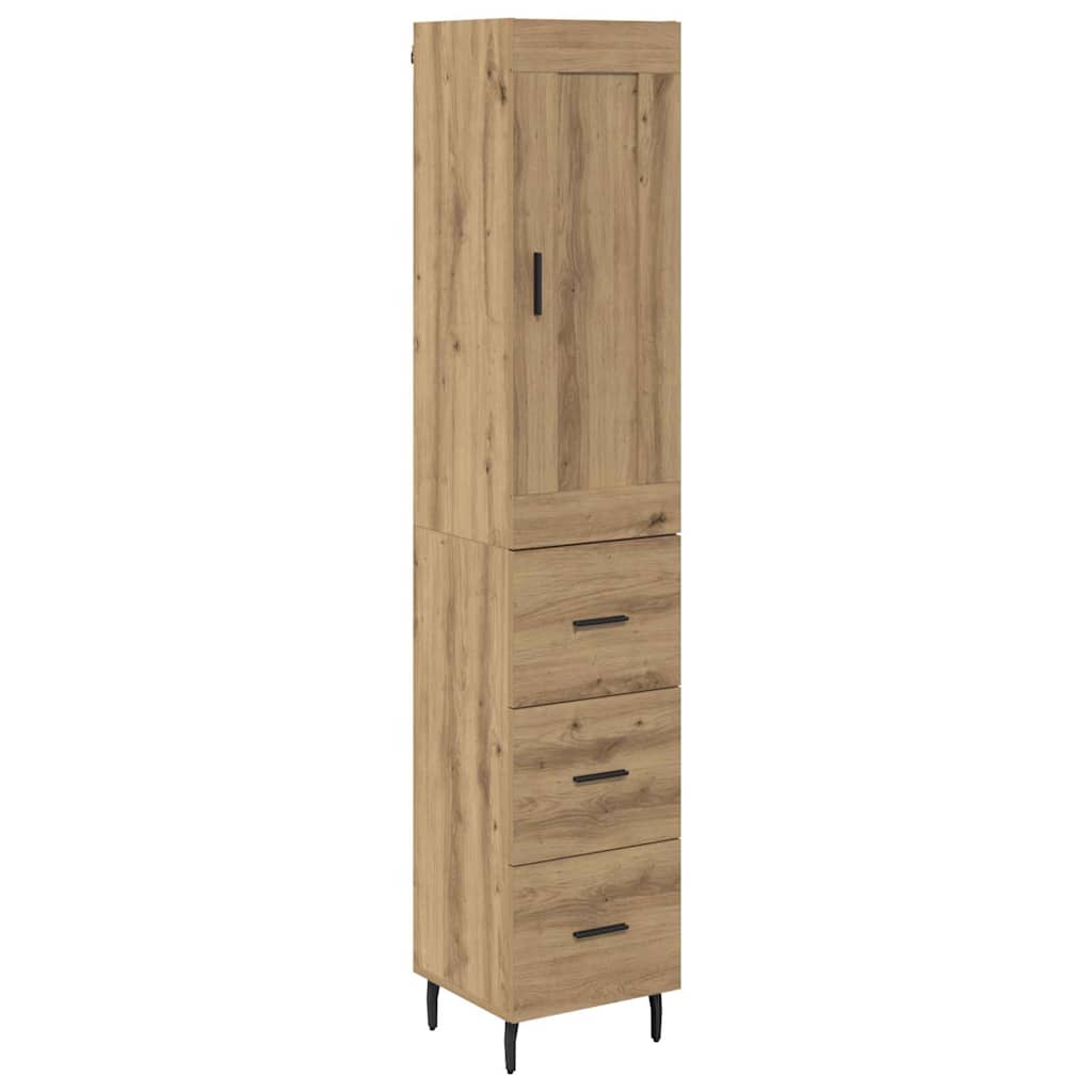 Credenza Rovere artigianale 34,5 x 34 x 180 cm