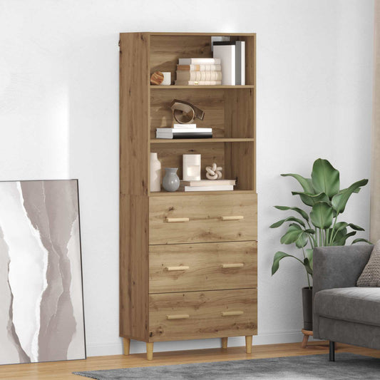 Credenza con cassetto Rovere artigianale 69,5 x 32,5 x 180 cm