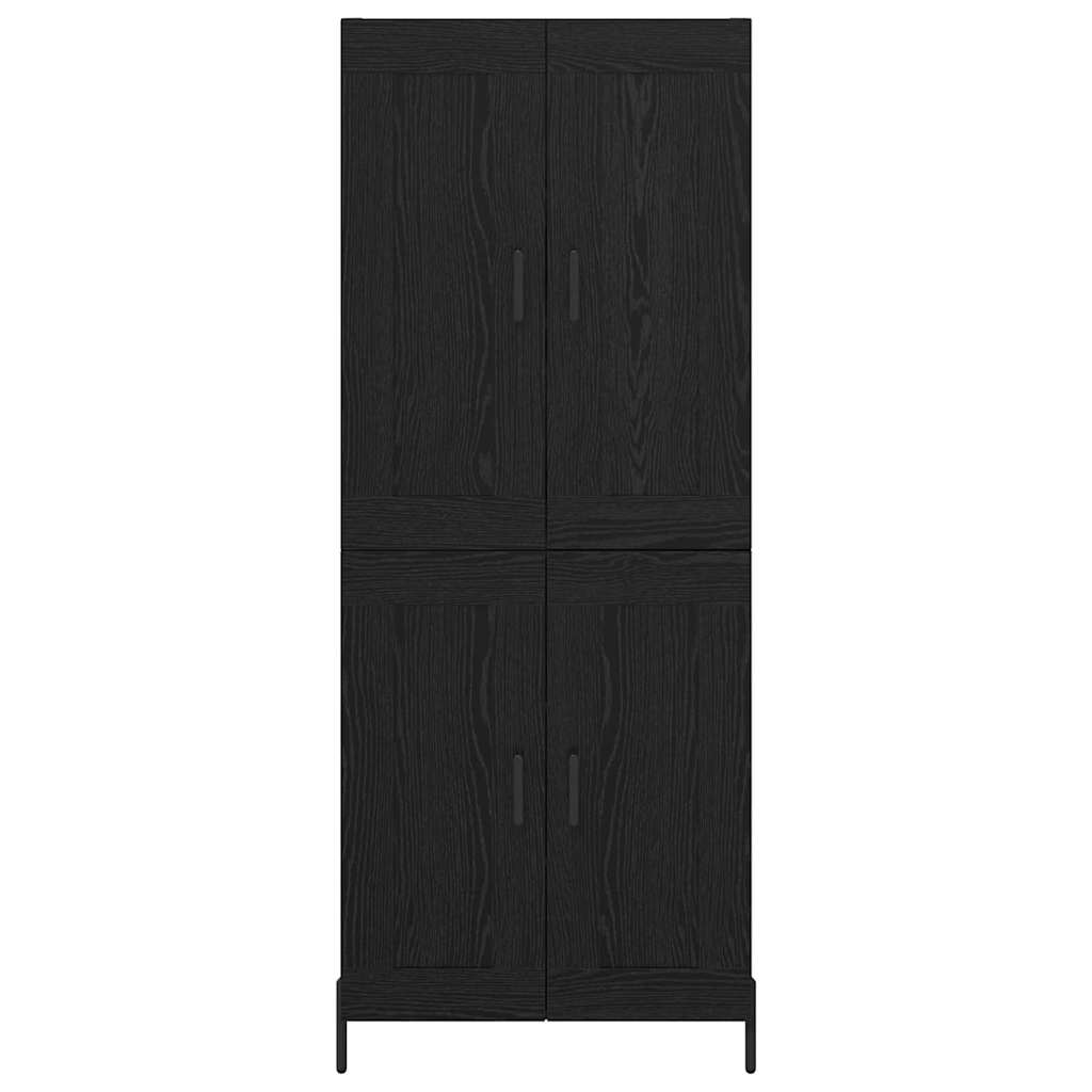 Credenza 2 pcs Rovere Nero 69,5 x 34 x 180 cm Legno multistrato