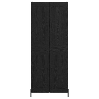 Credenza 2 pcs Rovere Nero 69,5 x 34 x 180 cm Legno multistrato