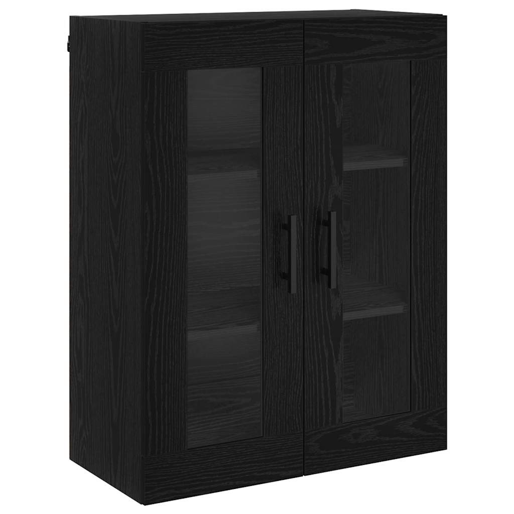 Credenza Rovere Nero 69,5 x 34 x 180 cm Legno multistrato