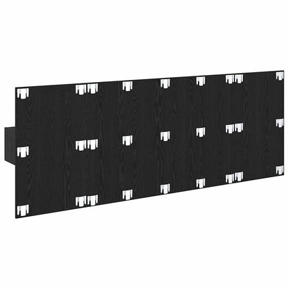 Testata con Comodino 3 pcs Rovere Nero Legno multistrato