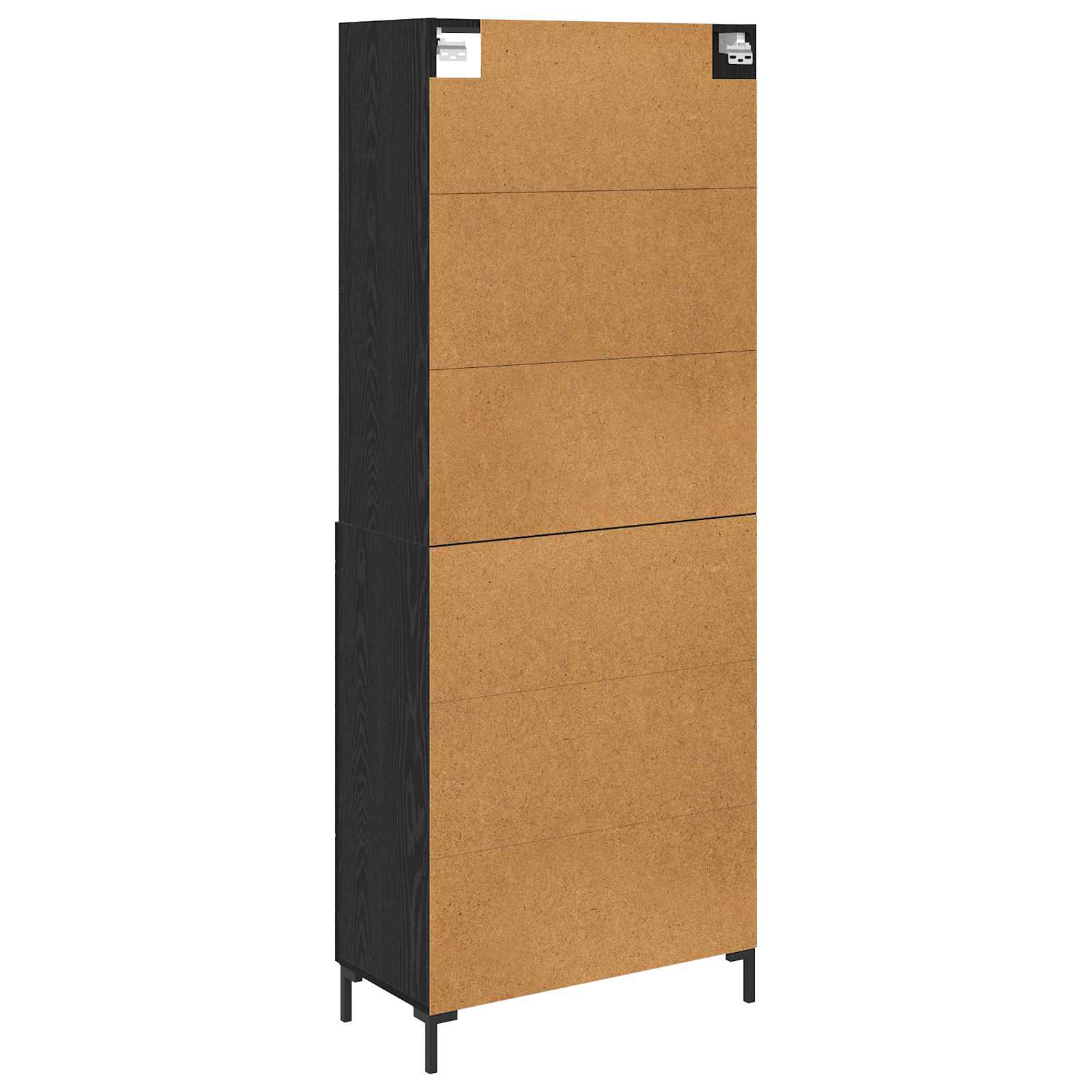 Credenza Rovere Nero 69,5 x 34 x 180 cm Legno multistrato | homemem39