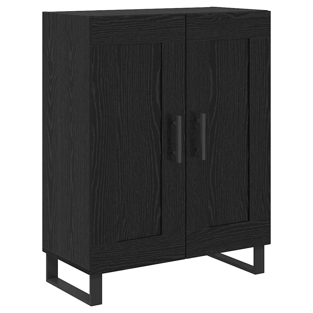Credenza Rovere Nero 69,5 x 34 x 180 cm Legno multistrato