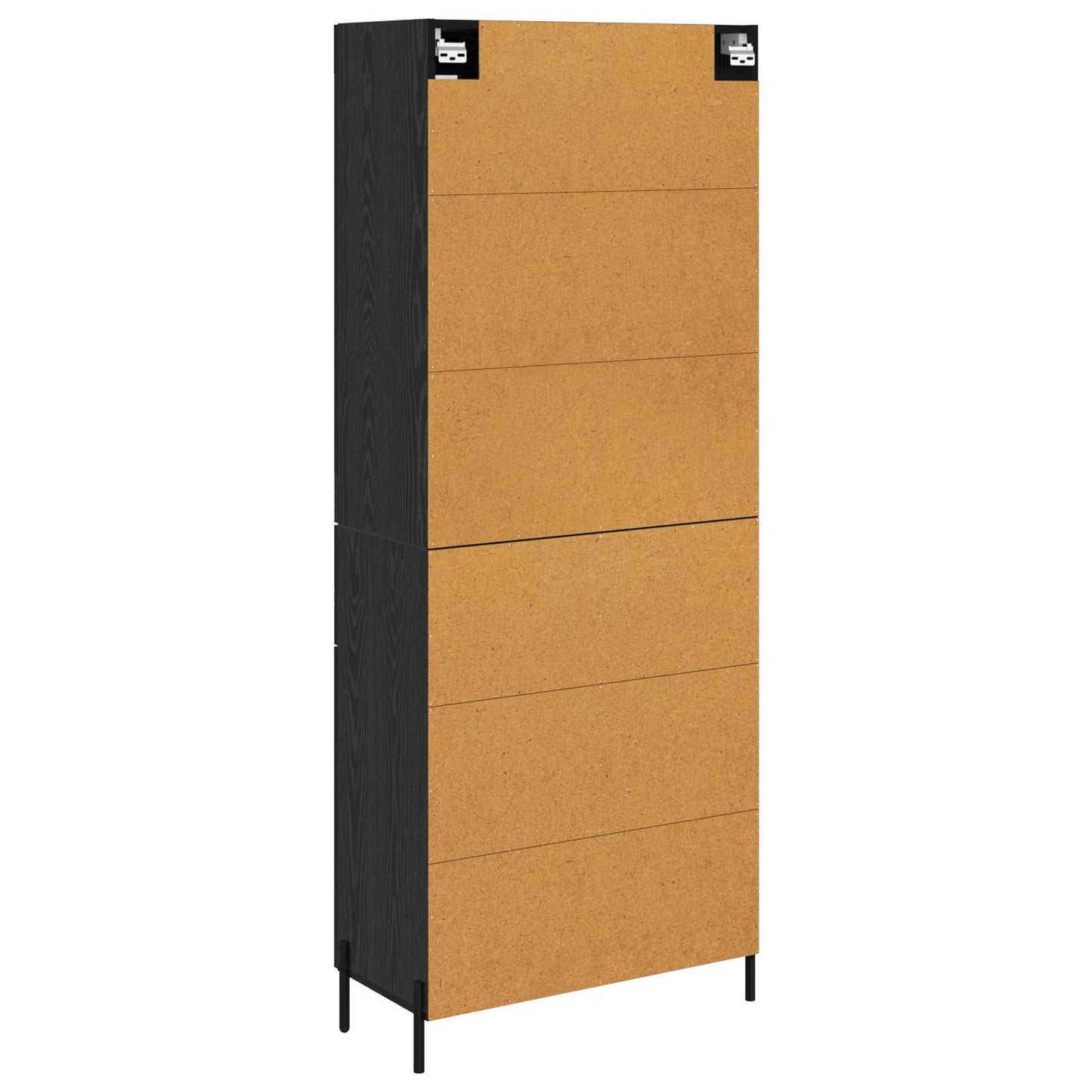 Credenza Rovere Nero 69,5 x 34 x 180 cm Legno ingegnerizzato