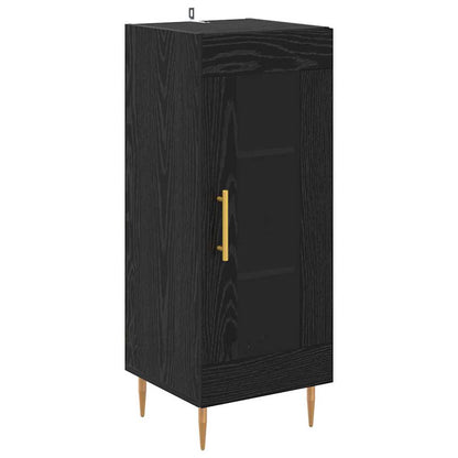 Credenza Rovere Nero 34,5 x 34 x 180 cm Legno multistrato