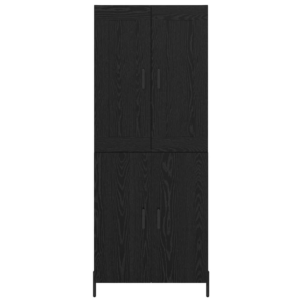 Credenza 2 pcs Rovere Nero 69,5 x 34 x 180 cm Legno multistrato