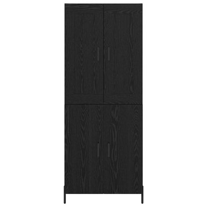 Credenza 2 pcs Rovere Nero 69,5 x 34 x 180 cm Legno multistrato