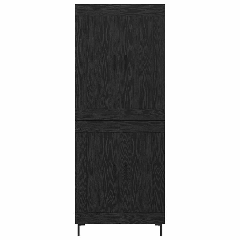 Credenza Rovere Nero 69,5 x 34 x 180 cm Legno multistrato