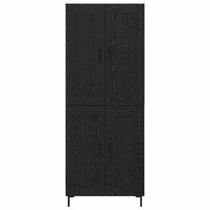 Credenza Rovere Nero 69,5 x 34 x 180 cm Legno multistrato