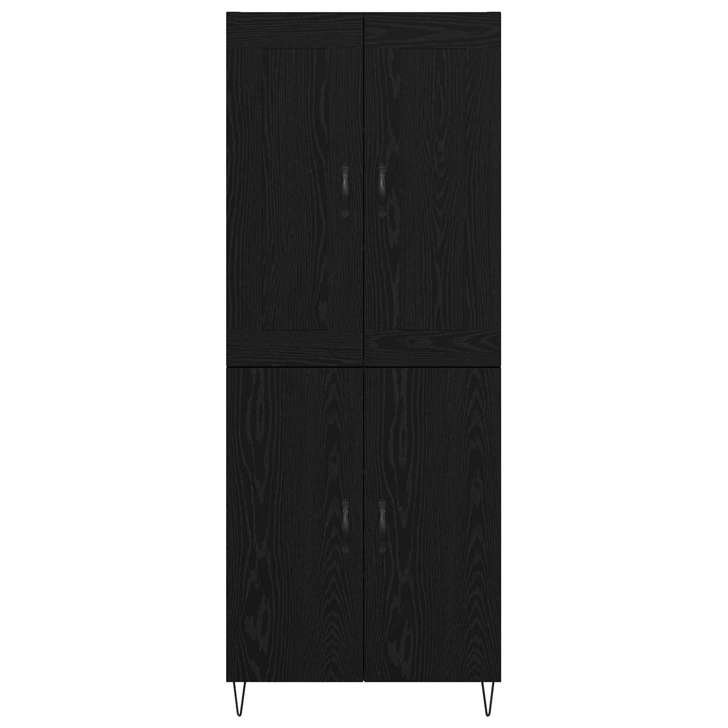 Credenza Rovere Nero 69,5 x 34 x 180 cm Legno multistrato