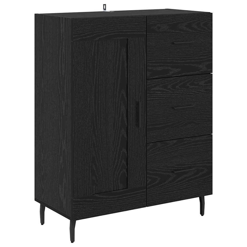 Credenza 2 pcs Rovere Nero 69,5 x 34 x 180 cm Legno multistrato