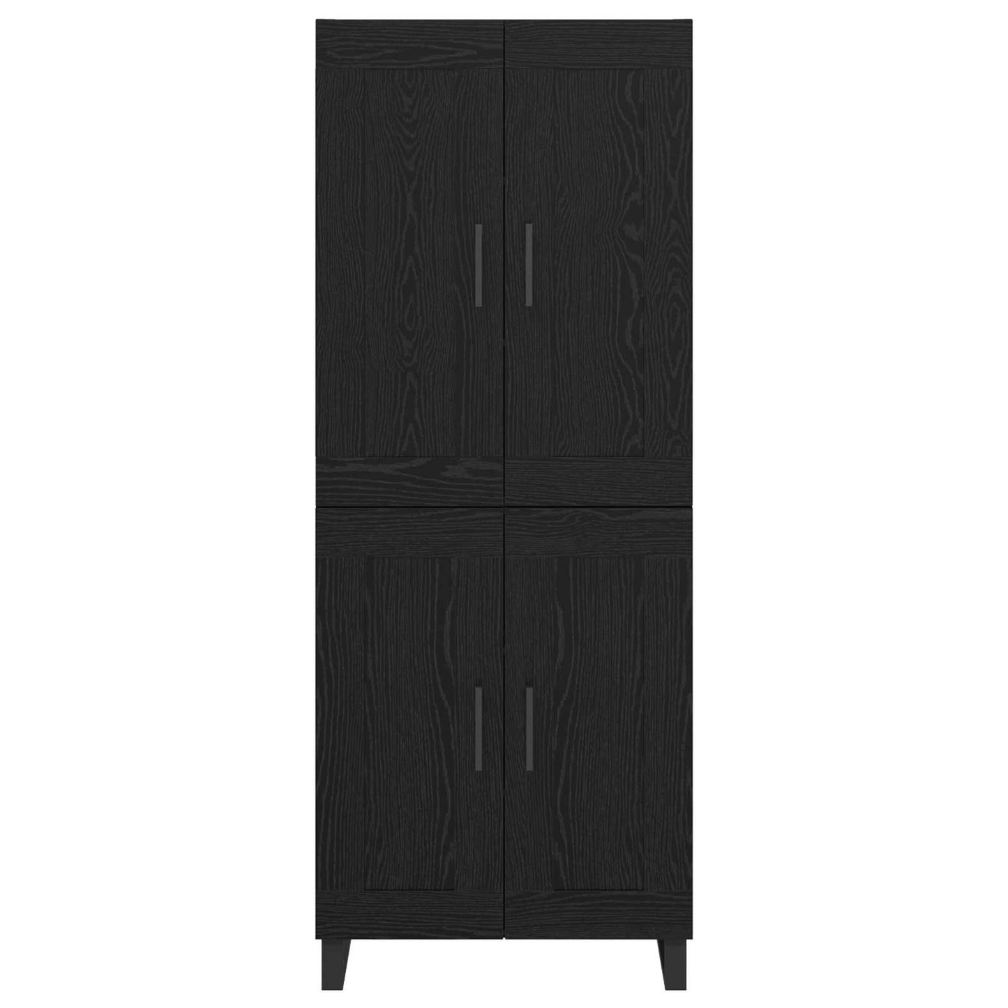 Credenza Rovere Nero 69,5 x 34 x 180 cm Legno multistrato