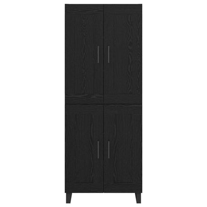 Credenza Rovere Nero 69,5 x 34 x 180 cm Legno multistrato