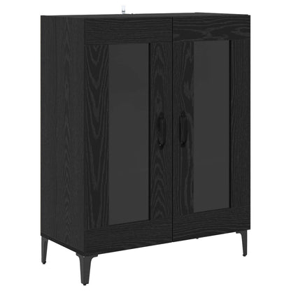 Credenza Rovere Nero 69,5 x 34 x 180 cm Legno multistrato