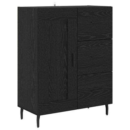 Credenza 2 pcs Rovere nero 69,5 x 34 x 180 cm Legno multistrato