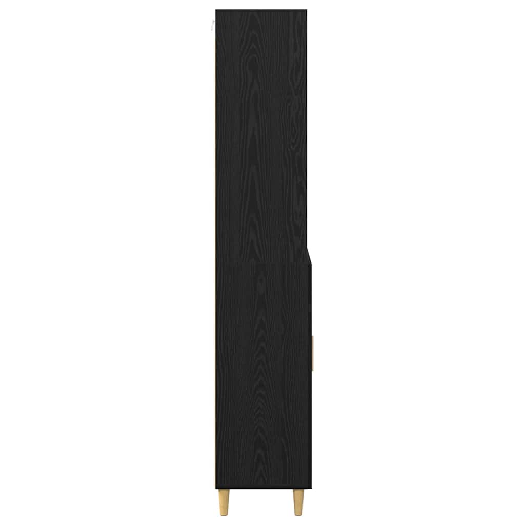 Credenza 2 pcs Rovere Nero 69,5 x 34 x 180 cm Legno multistrato