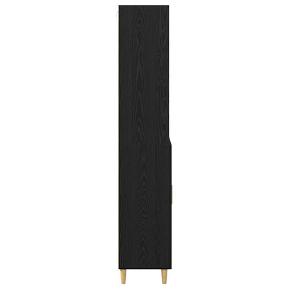 Credenza 2 pcs Rovere Nero 69,5 x 34 x 180 cm Legno multistrato