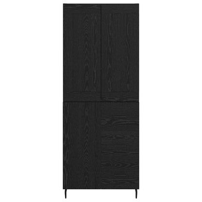 Credenza 2 pcs Rovere Nero 69,5 x 34 x 180 cm Legno multistrato