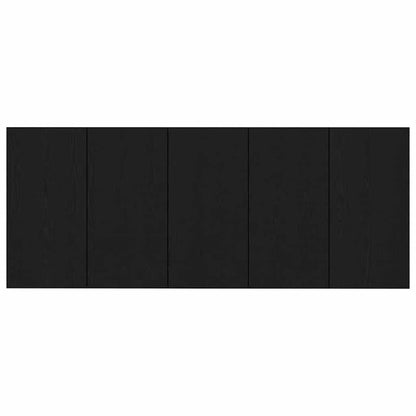 Testata con Comodino 3 pcs Rovere Nero Legno multistrato